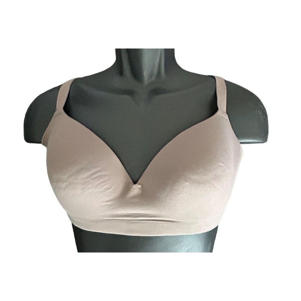 Soma 36D Bra Tan Enbliss Wireless Back Closure Adjustable Strap Stretch